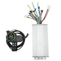 48V 60V 1000W Elektrinio paspirtuko variklio valdiklio rinkinys su 2 viename apvaliu spalvotu LCD ekranu, nykščio droseliu, dviračio konvertavimo rinkinys