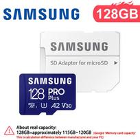 Samsung 128GB PRO Plus microSD atminties kortelė 256GB microSDXC, 512GB Iki 180MB/s, Full HD ir 4K, UHS I, C10, U3, V30, A2, telefonams, GoPRO ir DJI dronų kameroms 【128GB】
