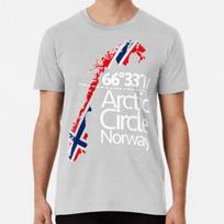 Arkties ratas Norvegija - 66 33 Šiaurės S iki 5XL Pagaminta AU/JAV Marškinėliai S