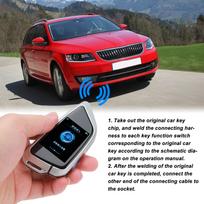 Išmanus nuotolinio valdymo automobilio raktas LCD ekranas Apsauga nuo pametimo Bluetooth 5.0 Beraktė įeiga Automatinis užraktas Raktų pakabukas vienu paspaudimu užvedamam automobiliui