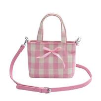 Girls Handbag Women's New Small Square Bag Messenger Bag rožinė