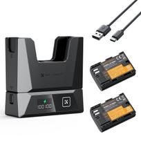 K&F Concept Canon LP-E6NH Modular Dual Battery 2-pack + Charger.