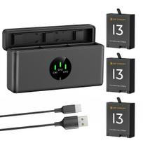 K&F Concept K&F Gopro 13 Camera Battery 2100mAh, 3-pack + Charger