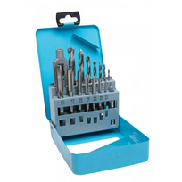 Sriegiklių ir grąžtų rinkinys KINGRONY SK1633, M3 - M12 / 2,5 - 10,2 mm, 16 vnt.