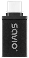 Savio Adapter AK-80 USB-C to USB-A Black