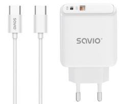 Savio Portable charger Quick charger 30W with USB-C - USB-C cable