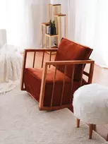 Sparno kėdė, Hanah Home, Sallanan, cinamonas, 65 x 80 x 71