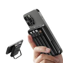 Atsarginis maitinimo šaltinis ("Power Bank") Powerbank 10000 mAh indukcinis, USB-C, Lightning, MicroUSB, PD greitas įkrovimas