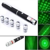 Galingas žalias lazeris su 13 keičiamų antgalių