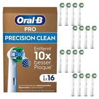 Elektrinio dantų šepetėlio antgalis Originalūs Oral-B EB20 Precision Clean elektrinio dantų šepetėlio antgaliai – 16 vienetų pakuotė