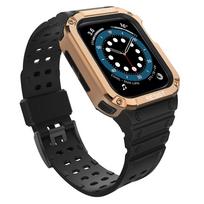 Apsauginis dirželis Apple Watch 42/44/45mm - Juodas, Rožinis auksas
