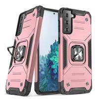 Wozinsky Ring Armor Tvirtas Hibridinis Dėklas + Magnetinis Laikiklis Samsung Galaxy S22 + (S22 Plus) Rožinis