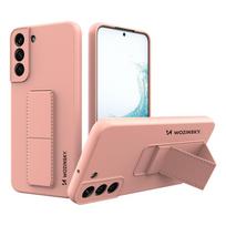 Wozinsky Kickstand Case silikoninė danga su stovu Samsung Galaxy S22+ rožinė