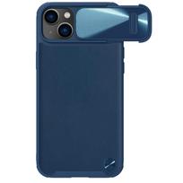 Nillkin CamShield Leather S dėklas iPhone 14 Plus su kamera dangteliu mėlynas