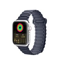 Dux Ducis dirželis (Armor versija) Apple Watch SE dirželis, 9, 8, 7, 6, 5, 4, 3, 2, 1 (41, 40, 38 mm) silikoninis magnetinis apyrankė mėlyna