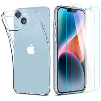 Spigen Crystal Case ir Grūdinto Stiklo Rinkinys iPhone 14 Plus - Skaidrus