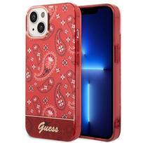 Guess GUHCP14MHGBNHR iPhone 14 Plus 6.7" raudona/raudona kieta dėklas Bandana Paisley