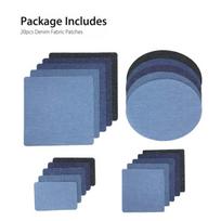 Aplikacijos, dekoracijos, lipdukai, išlyginami audinio pleistrai (20 pk) – džinsinio džinso remonto rinkinys, skirtas pataisyti drabužius viduje, patvarūs lyginami pleistrai