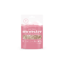 Skanėstai šunims su lašiša ir petražolėmis Monster Dog Treats