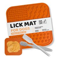 DOGSLIFE Lick Mat laižymo kilimėlis šunims su mentele ir šepetėliu