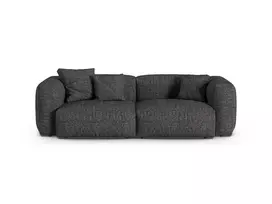 Boucle Modular Sofa, "Martina", 3 Seats, 240x120x75, Anthracite