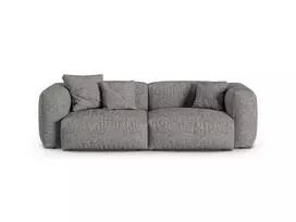 Boucle Modular Sofa, "Martina", 3 Seats, 240x120x75, Graphite
