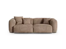 Velvet Modular Sofa, "Martina", 3 Seats, 240x120x75, Dark Beige