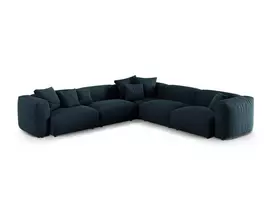 Modular Symmetrical Corner Sofa, "Martina", 5 Seats, 330x330x75, Blue Jeans