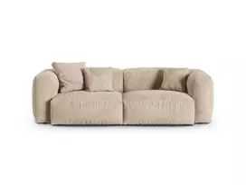 Velvet Modular Sofa, "Martina", 3 Seats, 240x120x75, Light Beige