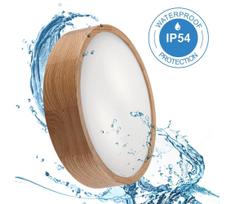 Vonios kambario lubinis šviestuvas OAK 3xE27/15W/230V, ąžuolas, Ø 37 cm, IP54
