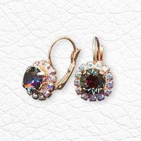 Auskarai moterims DiamondSky „Glory II (Vitrail Medium)“ su Swarovski kristalais