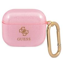 Guess GUA3UCG4GP AirPods 3 įkrovimo dėklas rožinis/rožinis blizgučių kolekcija