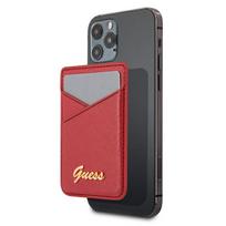 Guess piniginė su kortelių laikikliu GUWMSSASLRE MagSafe Saffiano raudona/raudona