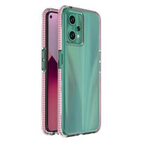 Pavasario dėklas Realme 9 Pro silikono apvalkalas su rėmu šviesiai rožinis