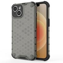 Medaus korio dėklas iPhone 14 Plus armuota hibridinė juoda danga