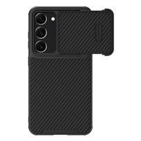 Nillkin sintetinės pluošto S serijos dėklas Samsung Galaxy S23, kameros dangtelis, juodas