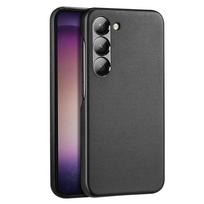 Dux Ducis Grit dėklas Samsung Galaxy S23+ elegantiškas dirbtinės odos juodos spalvos