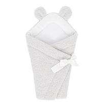 Dramblio kaulo spalvos iš sherpa vilnos kūdikio vystyklas 35x65 cm – Meowbaby