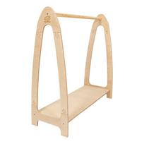 Natūralios spalvos vaikiška drabužių kabykla iš pušies 60x96 cm Montessori – Meowbaby