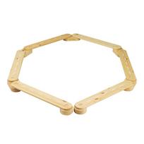 Natūralios spalvos iš pušies masyvo sensorinis takas 10x408x5 cm Montessori – Meowbaby