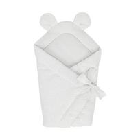 Baltos spalvos iš boucle kūdikio vystyklas 35x65 cm – Meowbaby
