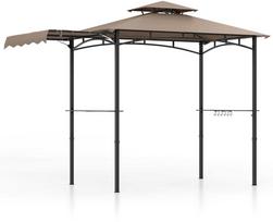 Promotions Lauko kepsninės palapinė su šoniniu stoglangiu, 318x153 cm, ruda