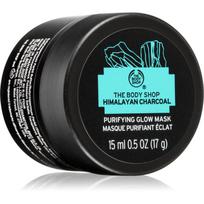 The Body Shop Himalayan Charcoal Purifying Glow Mask valomoji ir skaistinamoji veido kaukė riebiai ir probleminei odai 15 ml