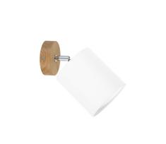 Spot-Light 56744174 - Sieninis taškinis šviestuvas APRILLIA 1xE27/25W/230V ąžuolas / balta