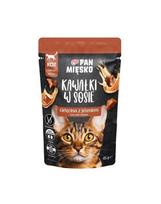 PAN MIĘSKO Gabaliukai padaže Veršiena su elniena, šlapias kačių maistas, 24 x 85 g