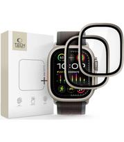 Pilki apsauginiai grūdinti stiklai Apple Watch Ultra 1 / 2 / 3 (49 mm) laikrodžiui "Tech-Protect Glass Ring 2-Pack"