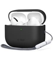 Juodas dėklas Apple Airpods Pro 3 ausinėms "Tech-Protect Silicone"