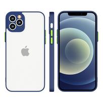 Milky Case silikoninis lankstus permatomas dėklas Samsung Galaxy A72 4G tamsiai mėlynas
