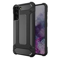 Hibridinė apsaugos dėklas Patvarus ir tvirtas dangtelis Samsung Galaxy S22+ (S22 Plus) juodas