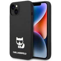 Karl Lagerfeld KLHCP14MSLCTBK iPhone 14 Plus 6.7" kietasis dėklas juodas / juodas silikoninis Choupette kūnas